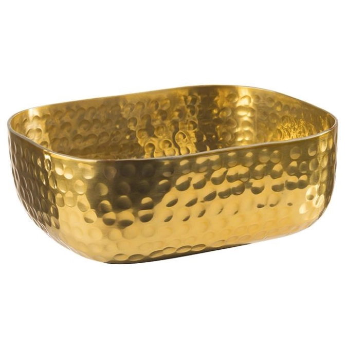 Schale 23x15.5cm, H6cm, gehämmert