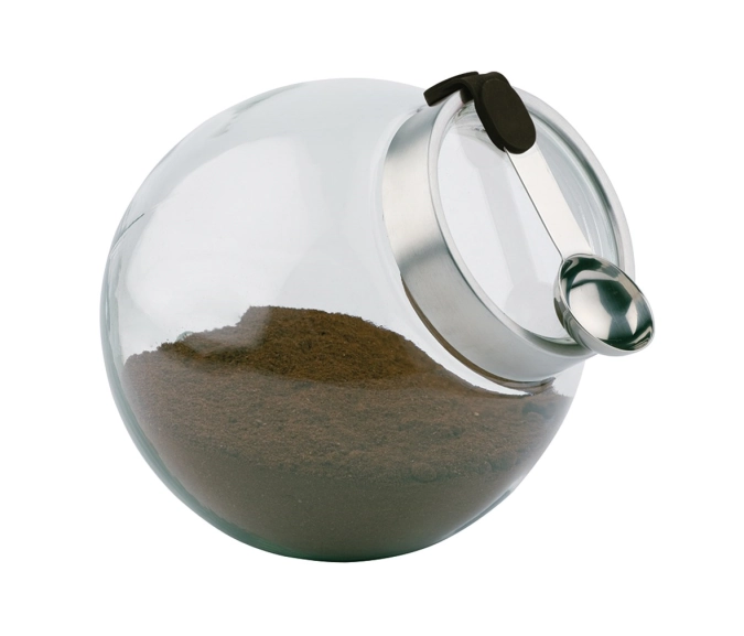 Pot en verre avec cuillère