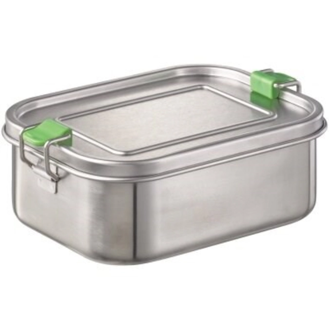 Lunchbox Edelstahl M 18.5x13.5cm, H6.5cm, 0.8 l