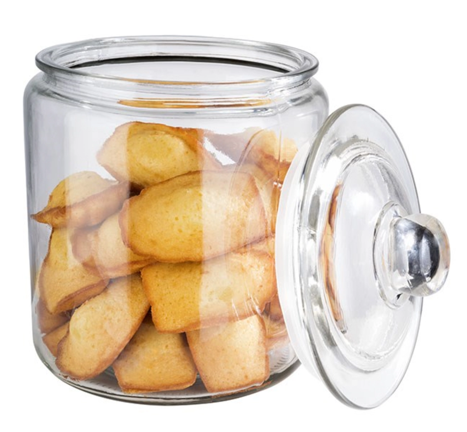 Pot en verre avec couvercle