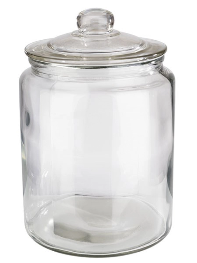 Pot en verre avec couvercle
