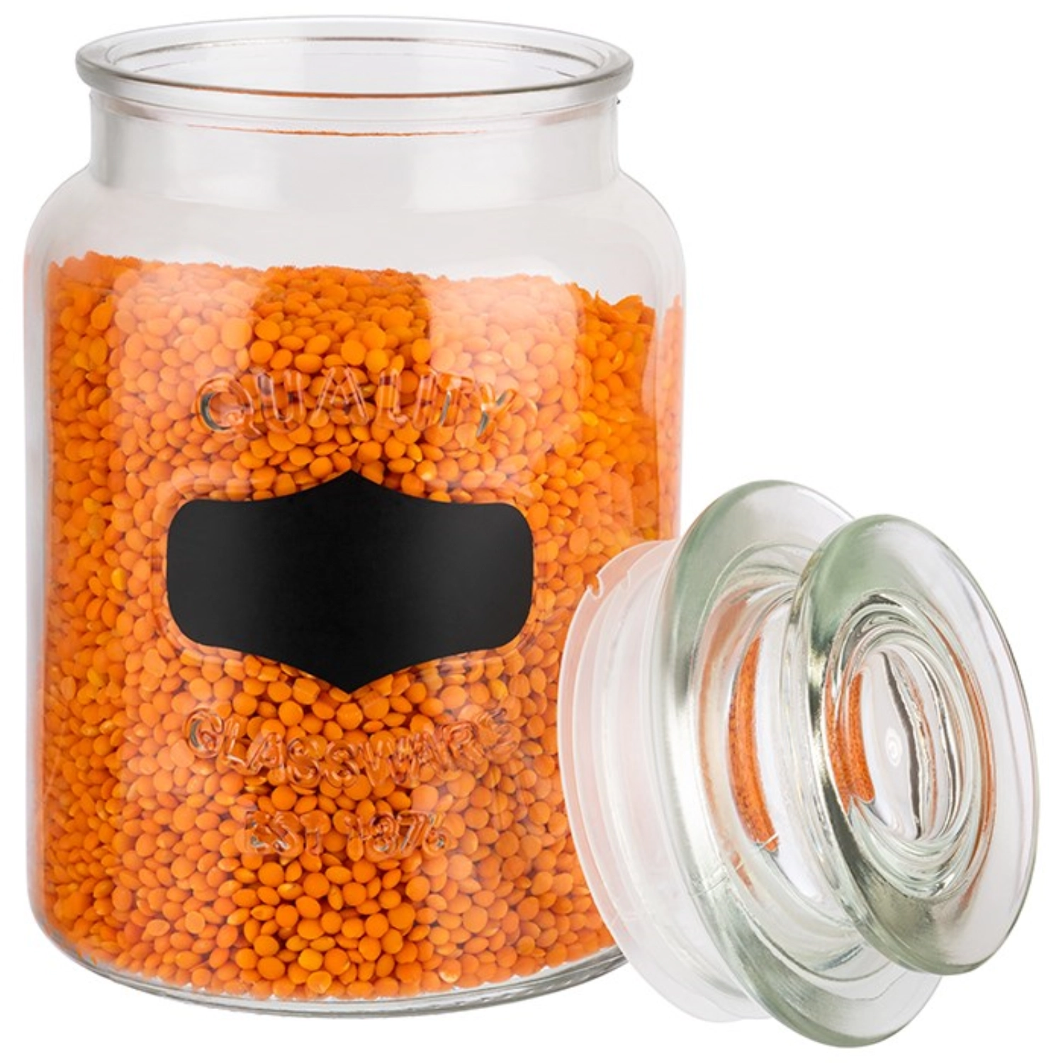 Canister Bocal à provisions D11cm H18cm 1lt.