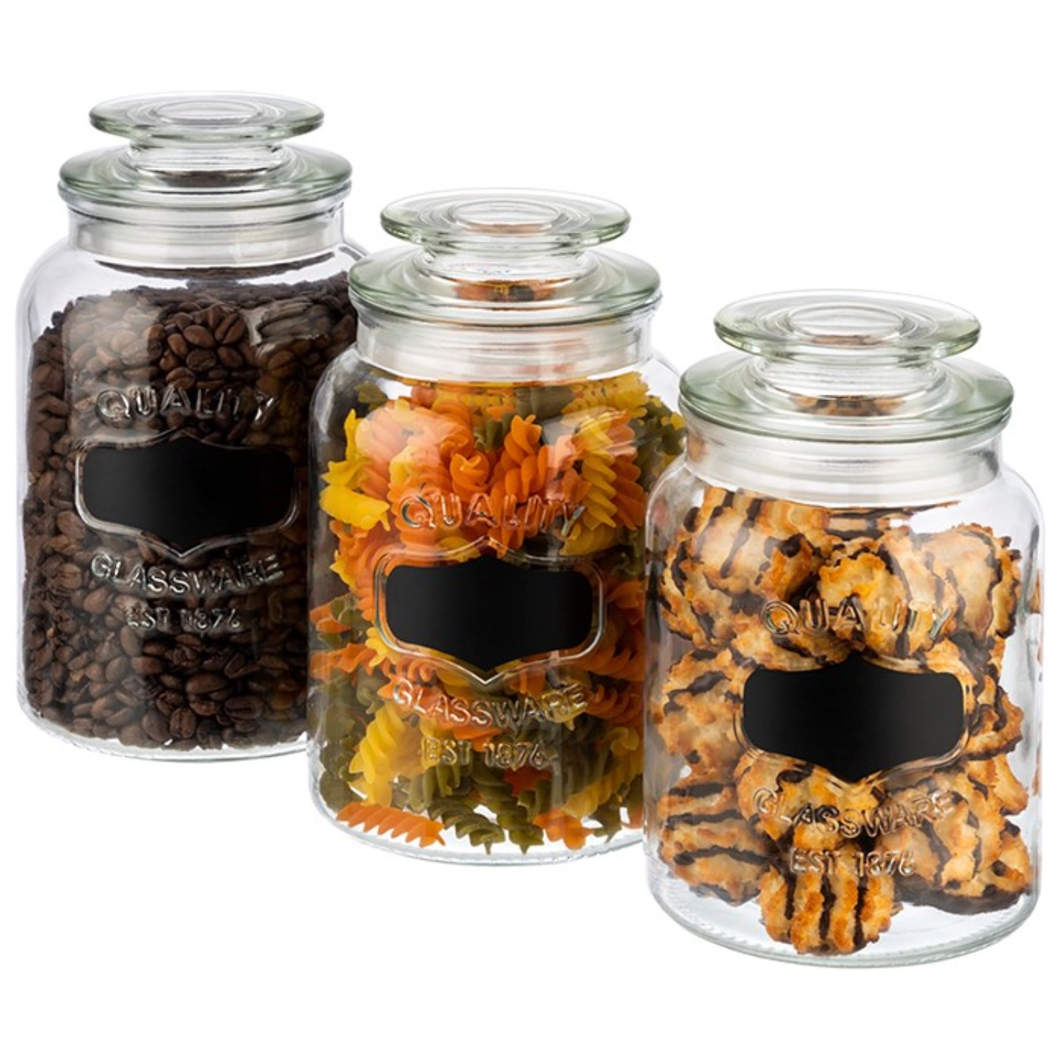 Canister verre à provisions D11.5cm H19.5cm 1.2lt.