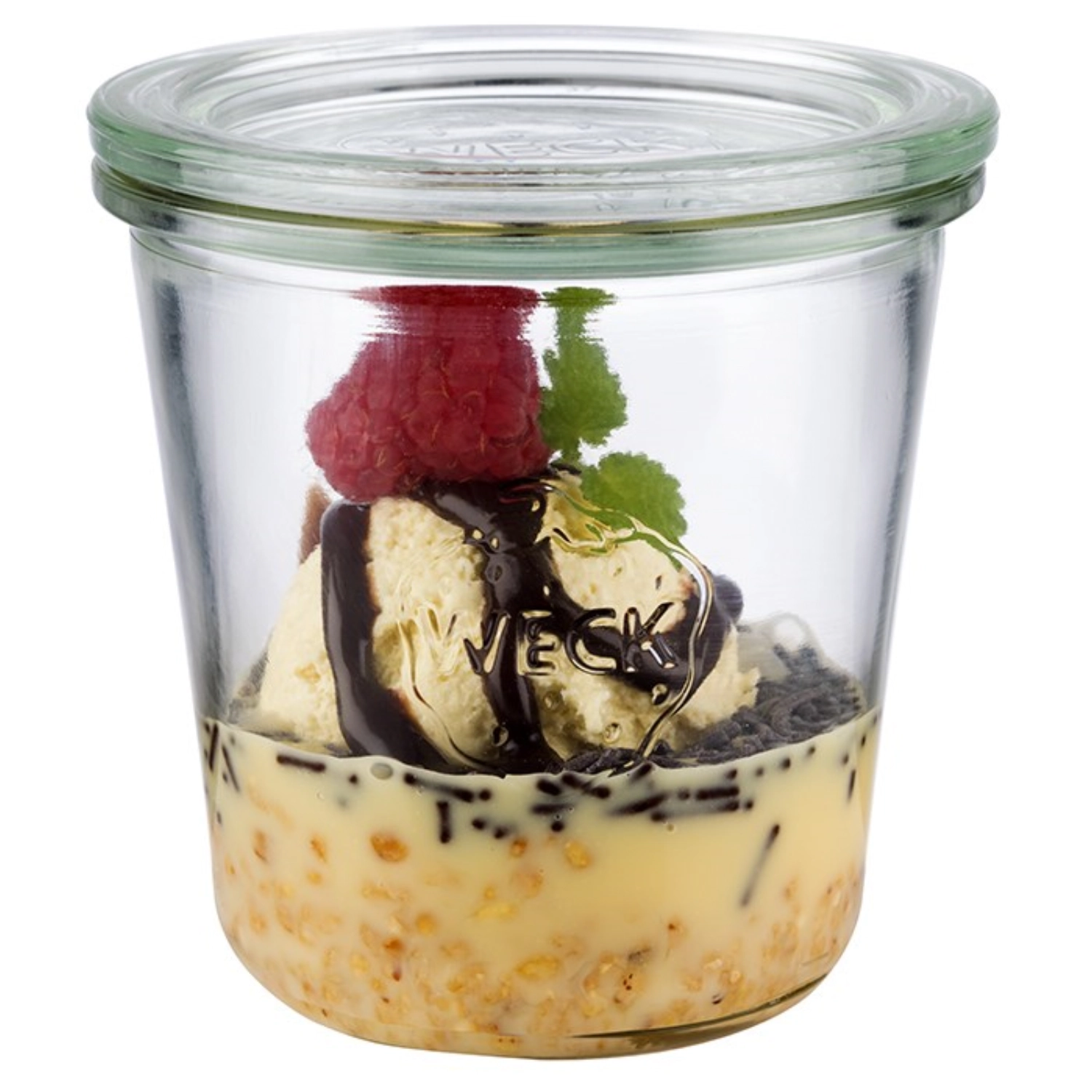 6er Set Weck-Glas mit Deckel, D9cm H9cm Sturzform 290ml