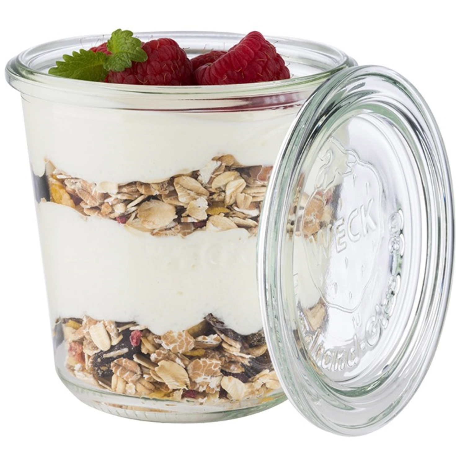 6er Set Weck-Glas mit Deckel, D9cm H9cm Sturzform 290ml