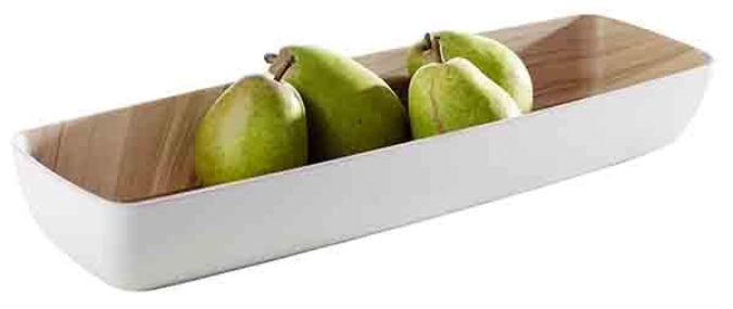 GN 2/4 Schale FRIDA Weiss(aussen)/Holzoptik