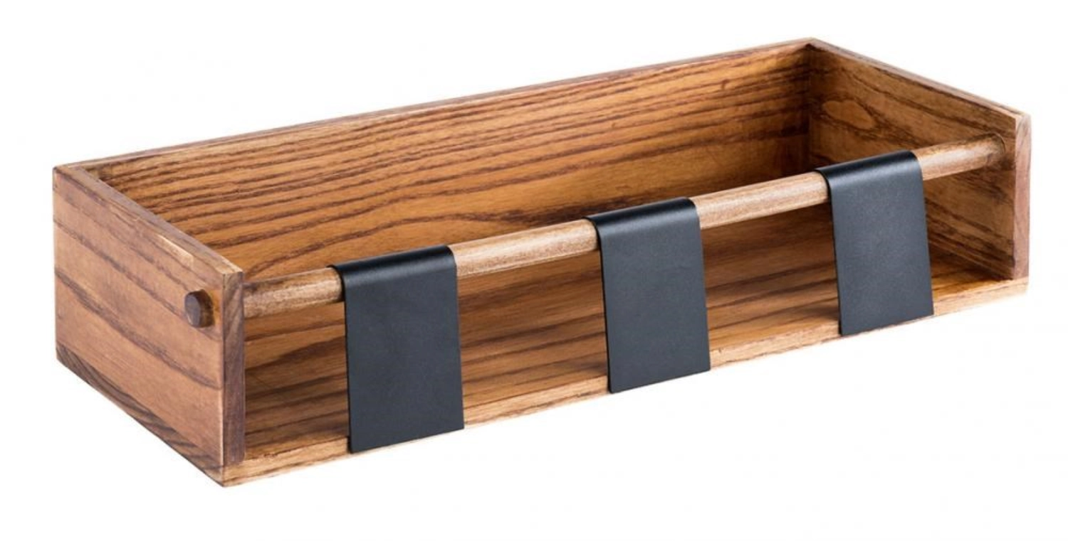 Présentoir en bois pour 3 pots à sauce