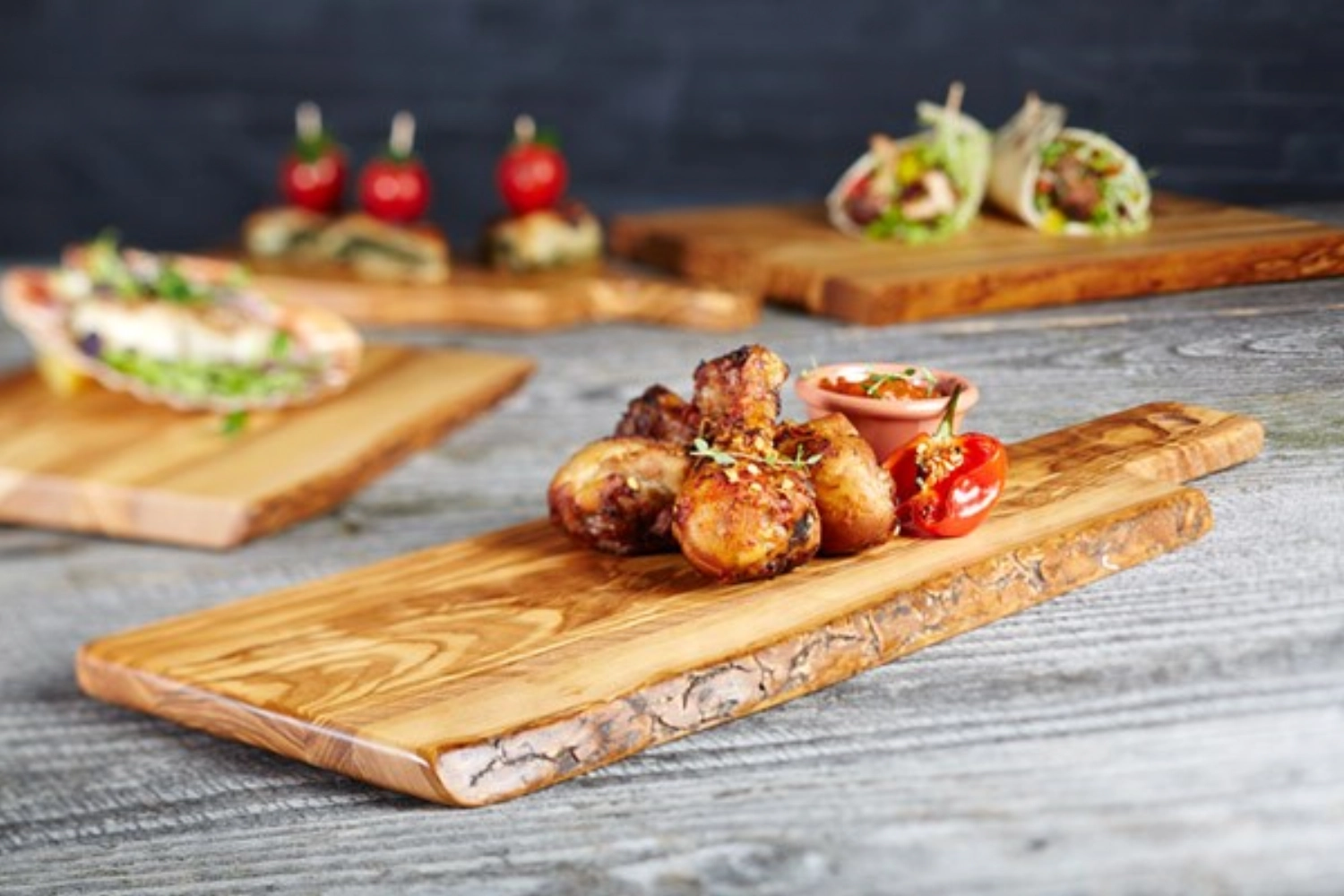 Servierbrett Olive 40x15cm