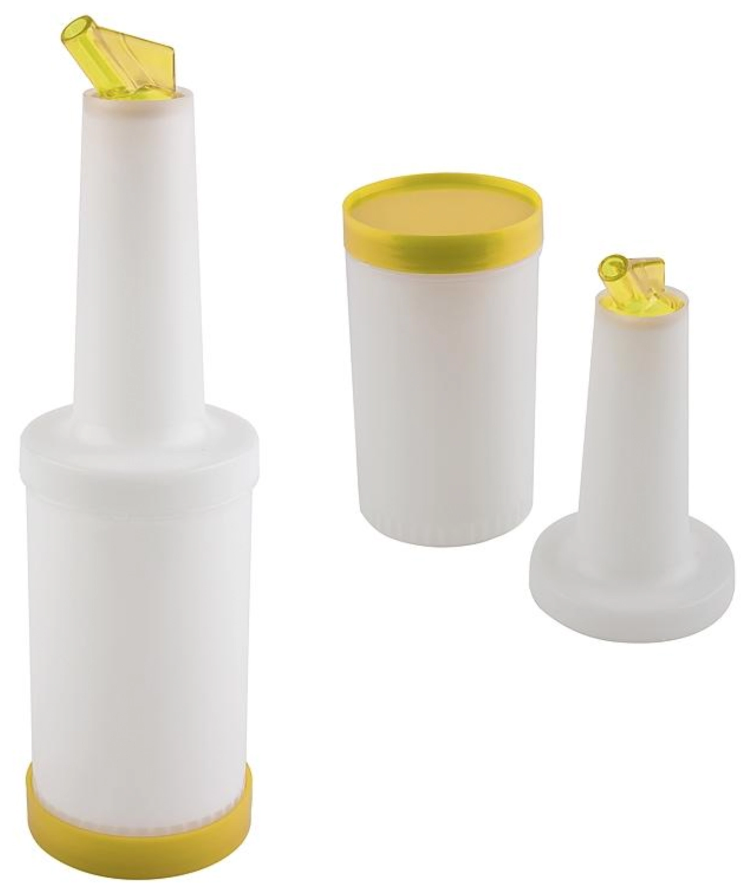 Dosier und Vorratsflasche gelb, Inhalt 1lt., Kunststoff PP