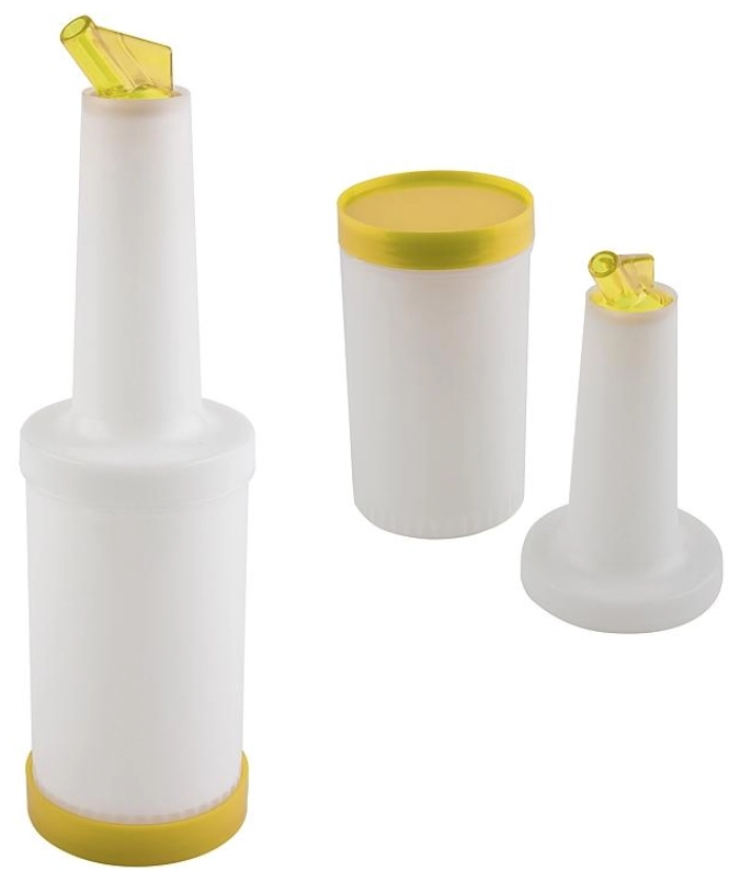 Dosierflasche mit Ausgiesser gelb 1lt.
