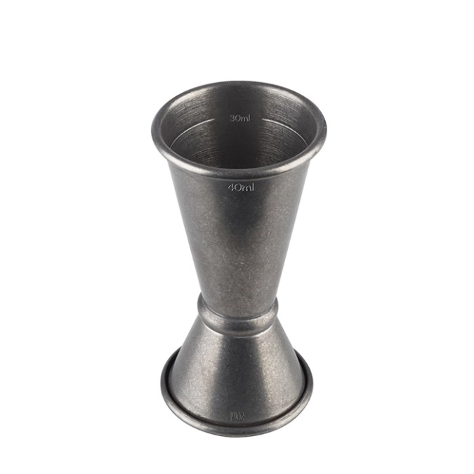 Kippmass 2cl/4cl Antik-Edelstahl Look D4,5cm H9cm