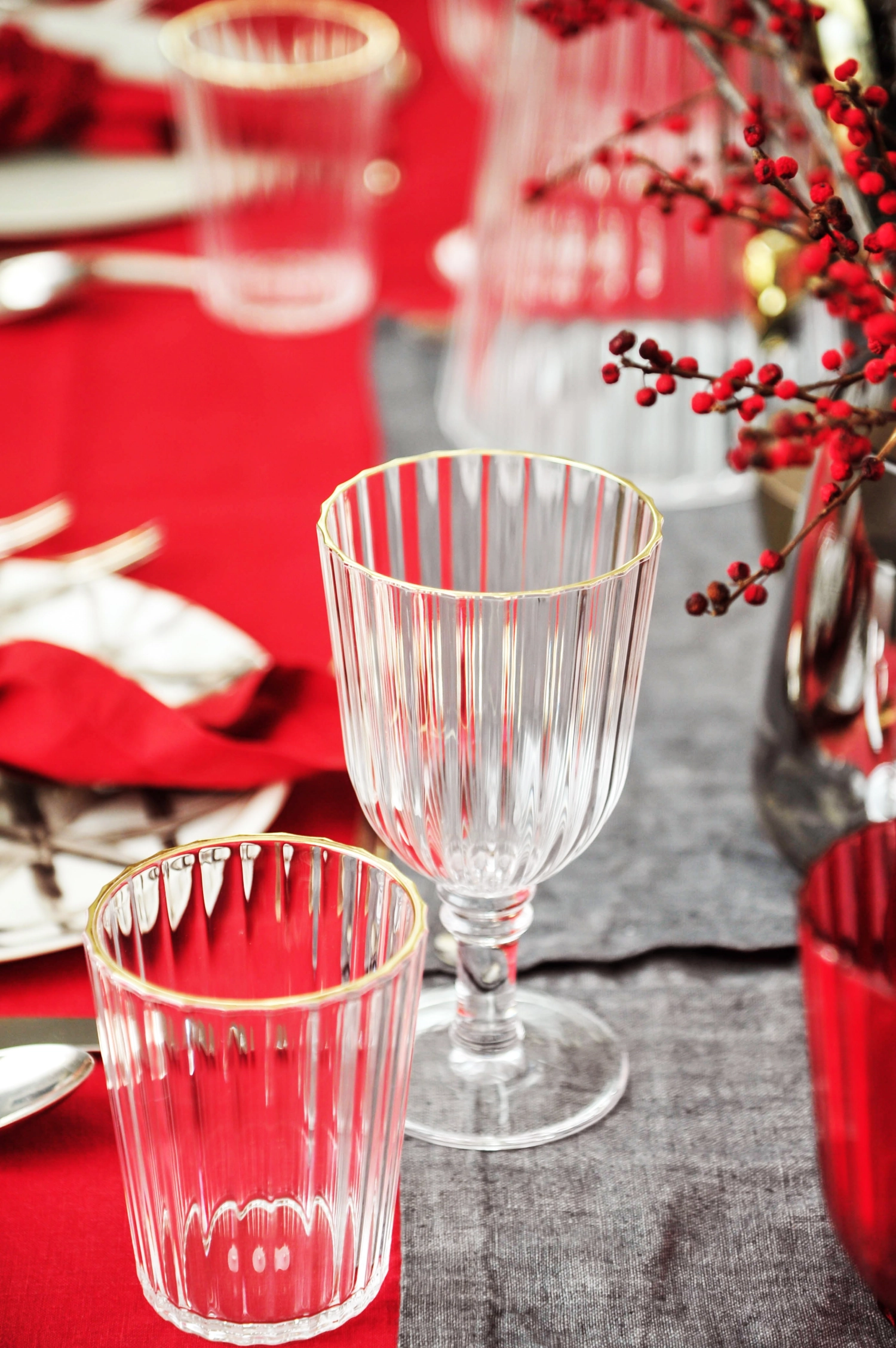 Set de 2 verres en acrylique 350ml, or