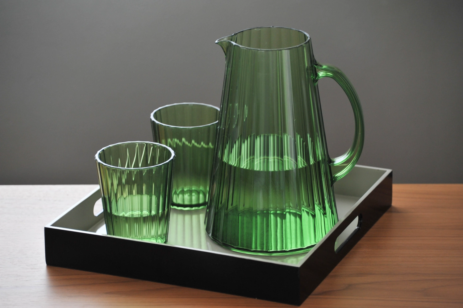 2er Set Gläser aus Acryl 350ml, grün