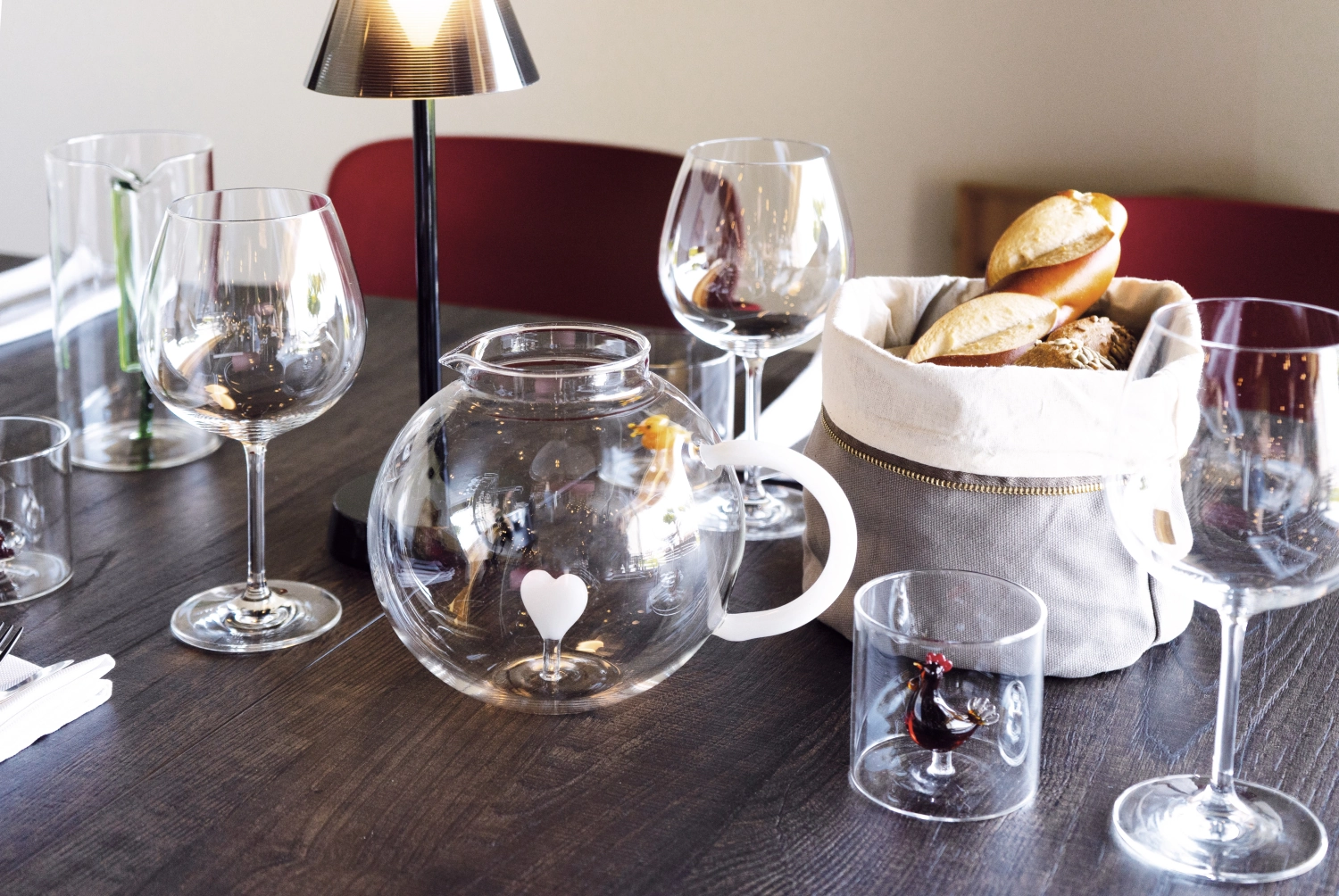 Krug aus Borosilikatglas