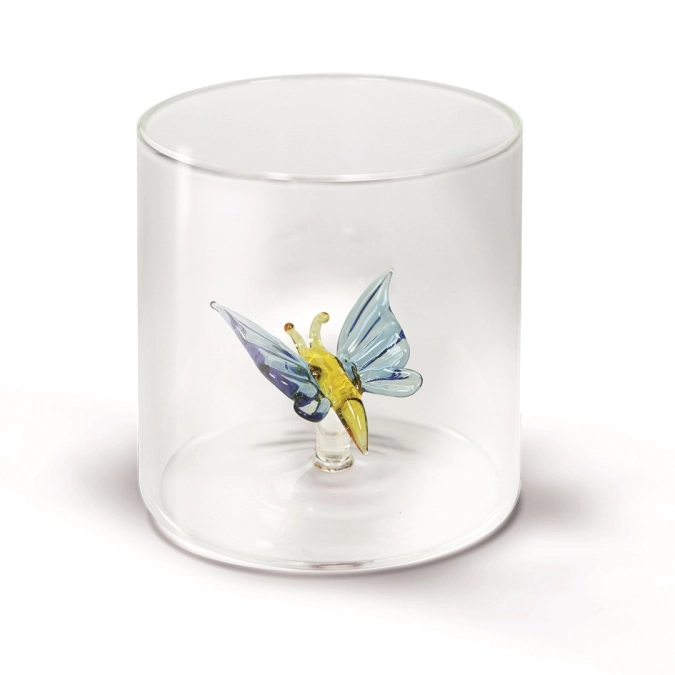Glas aus Borosilikat 250ml Schmetterling