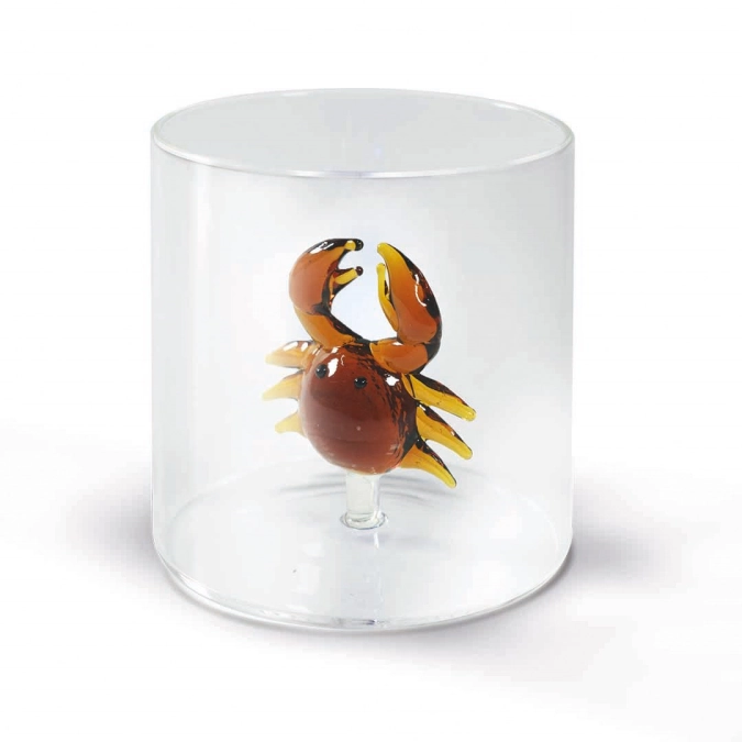 Glas aus Borosilikat 250ml Krabbe