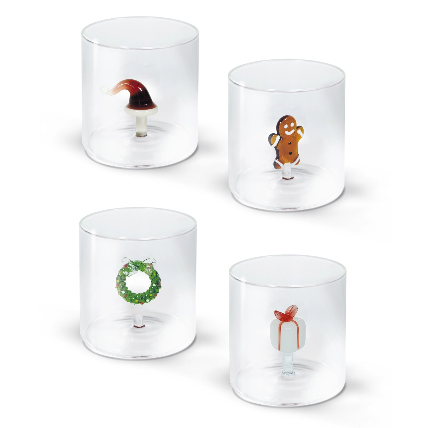 4 verres en borosilicate 250 ml 1.0 décoration de noël