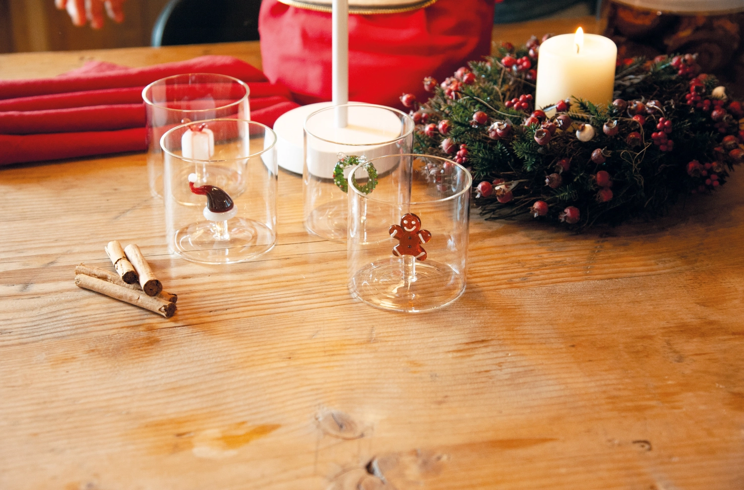 4 verres en borosilicate 250 ml 1.0 décoration de noël