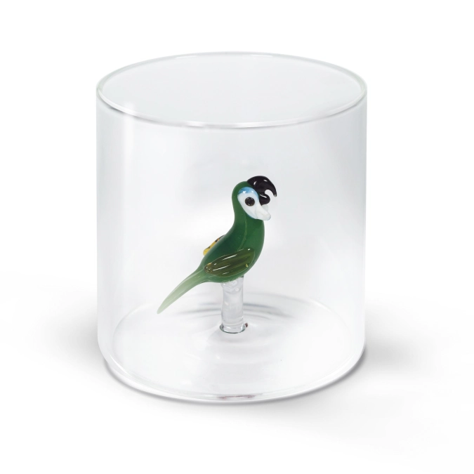 Glas aus Borosilikat 250ml Papagei