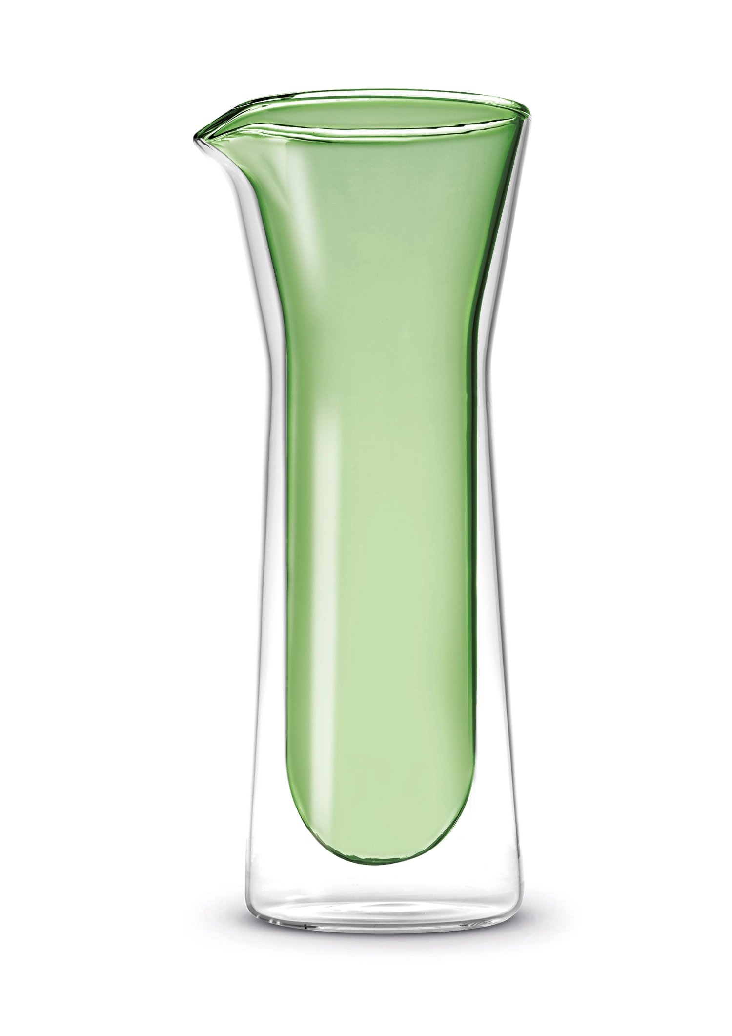 Carafe en verre double, vert, 800ml