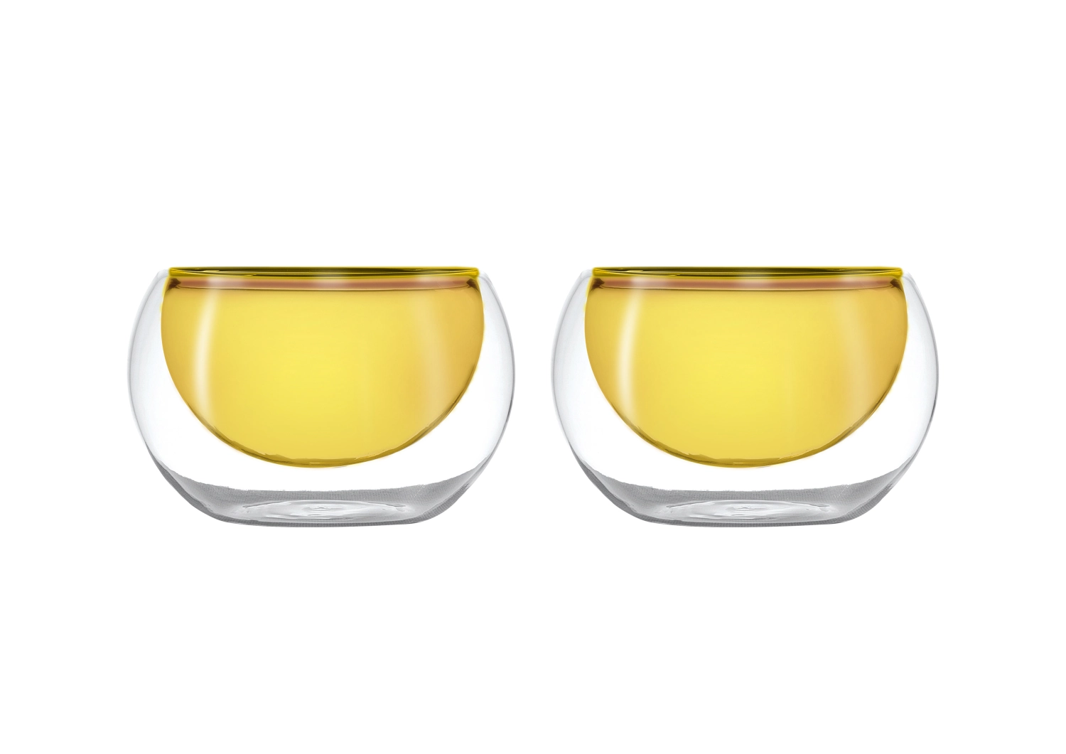 2er Set Glasschalen doppelwandig