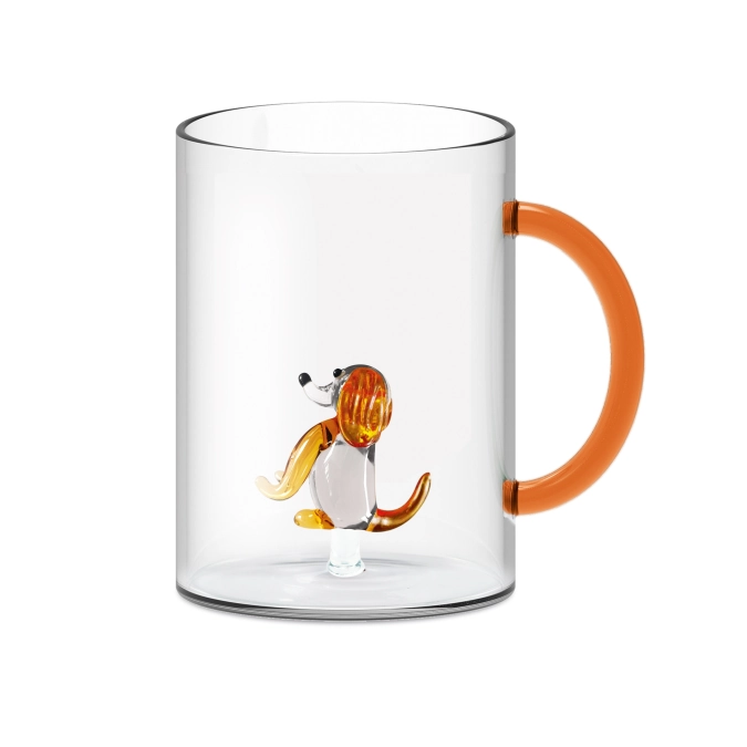 Gobelet en verre borosilicaté 420 ml décor chien