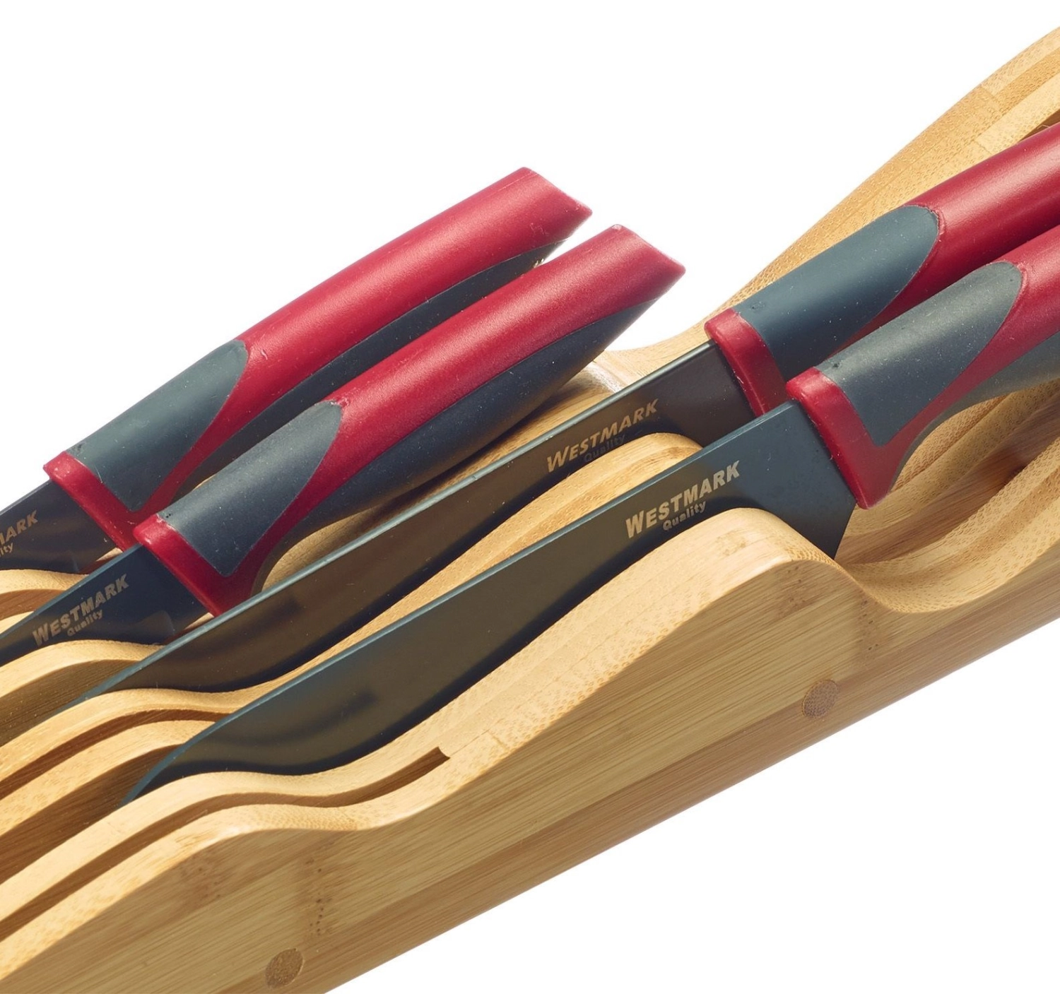 Support de couteaux pour tiroirs, bambou