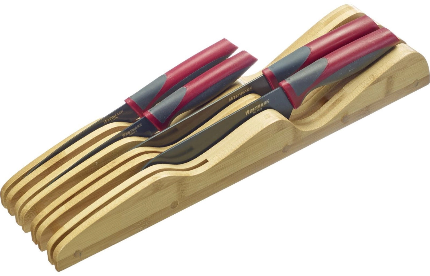 Support de couteaux pour tiroirs, bambou