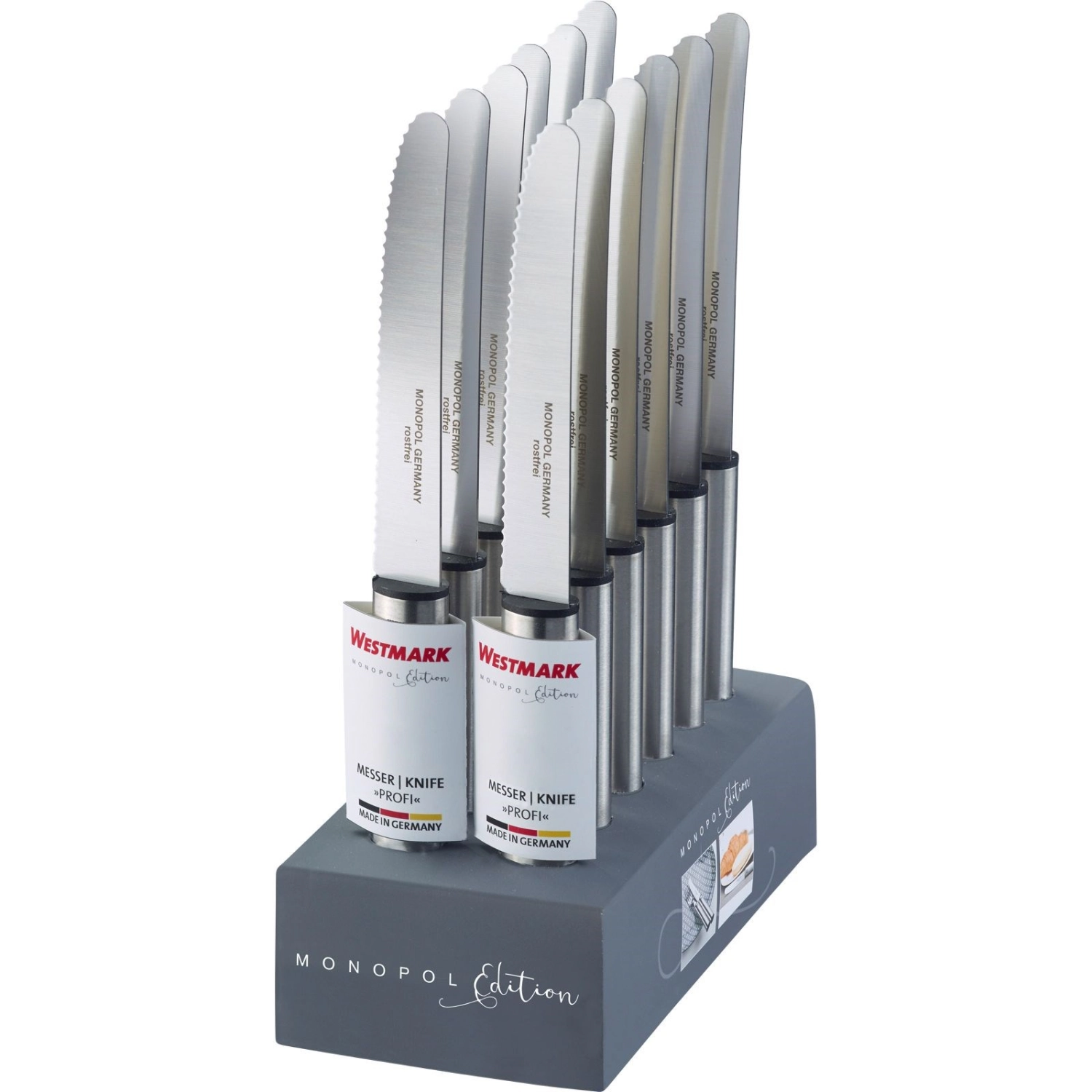12 pcs. Présentoir Profi Monopol Edition Couteau à légumes