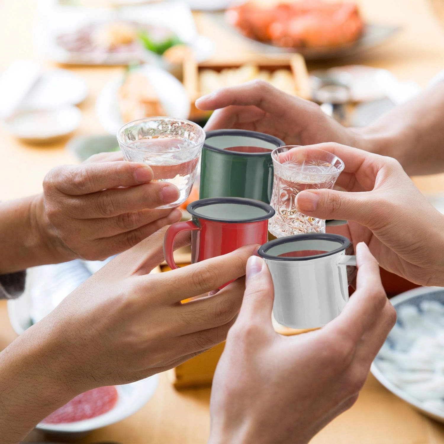 Présentoir 20 pcs. assortis mini tasses émaillées emma, 90ml