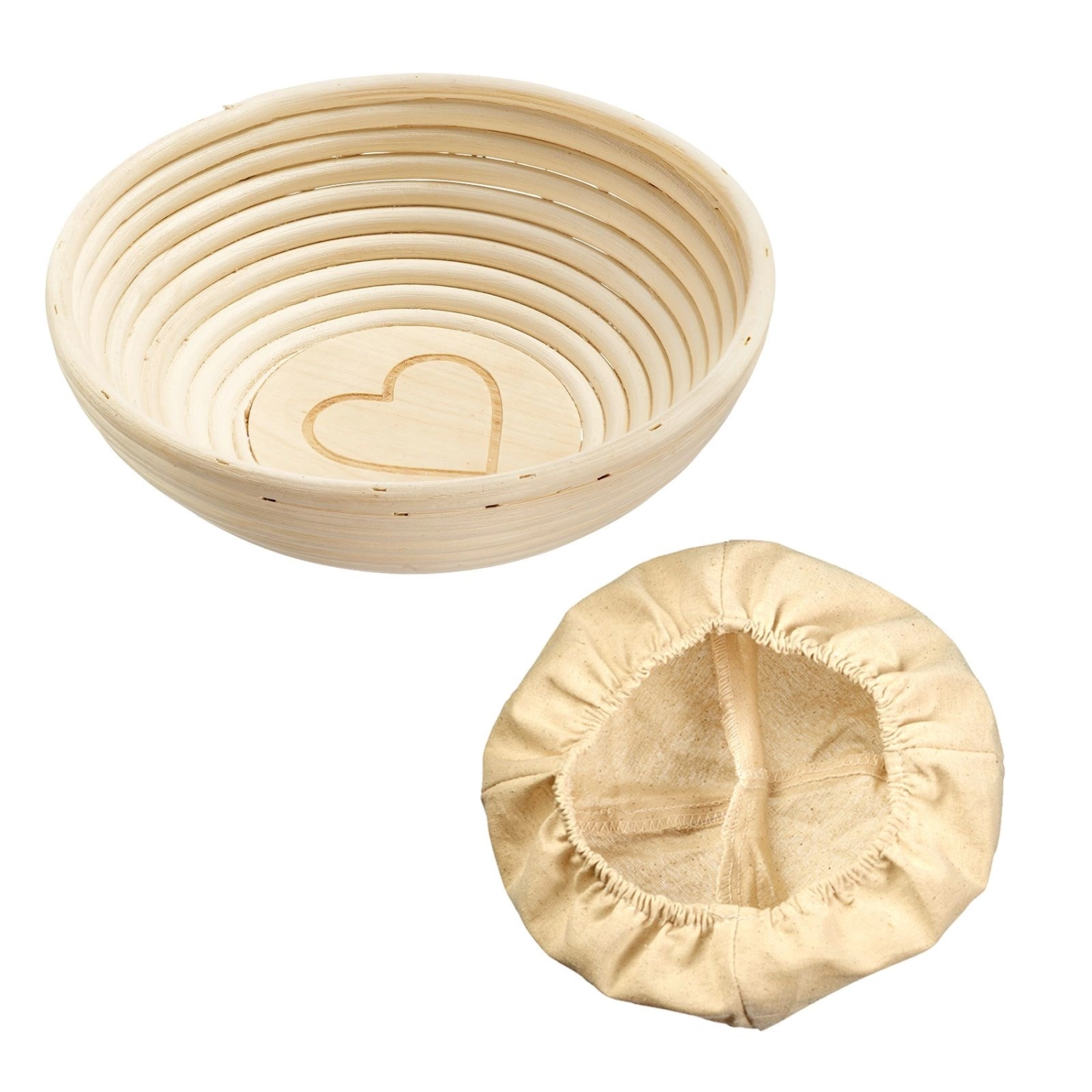 Set panier de fermentation rond avec housse 24.5x8.5cm
