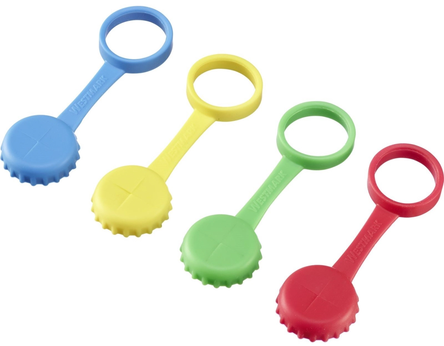 4er Set Silikon Kronkorken mit Schlitz für Trinkhalme