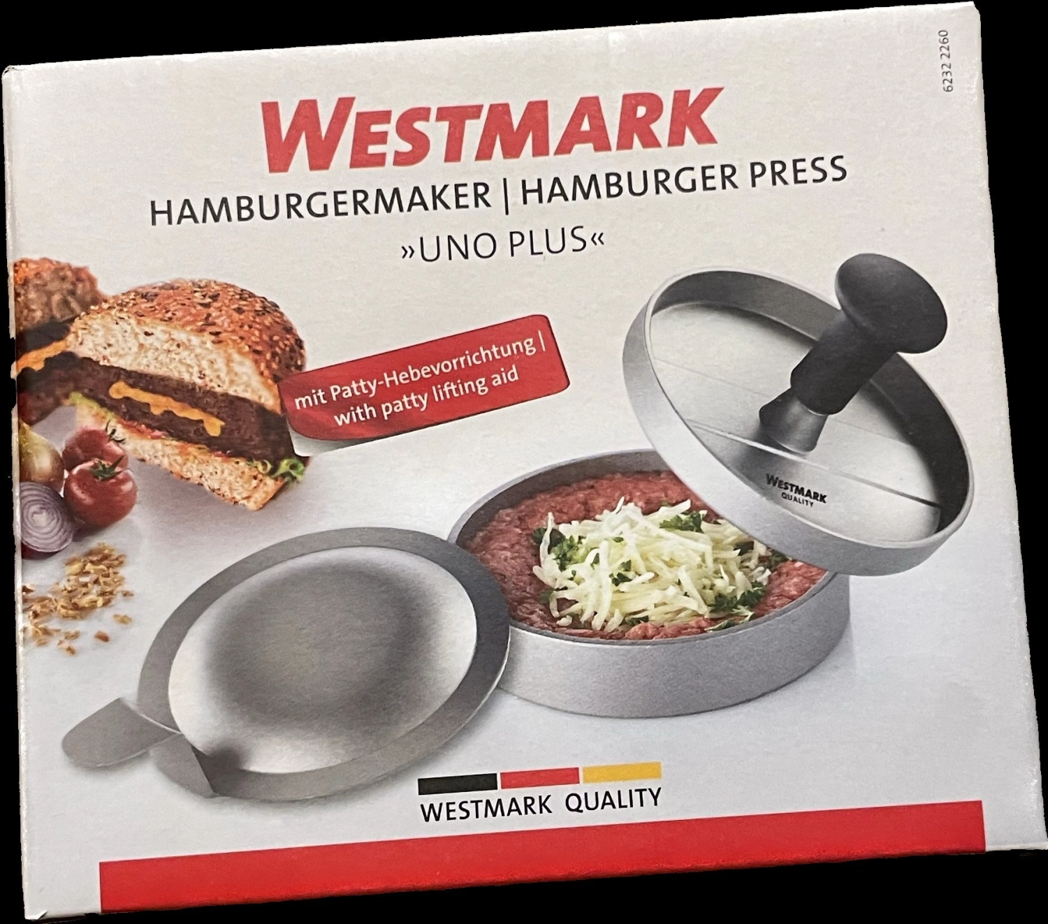 Hamburgermaker avec élévateur uno plus, d12cm