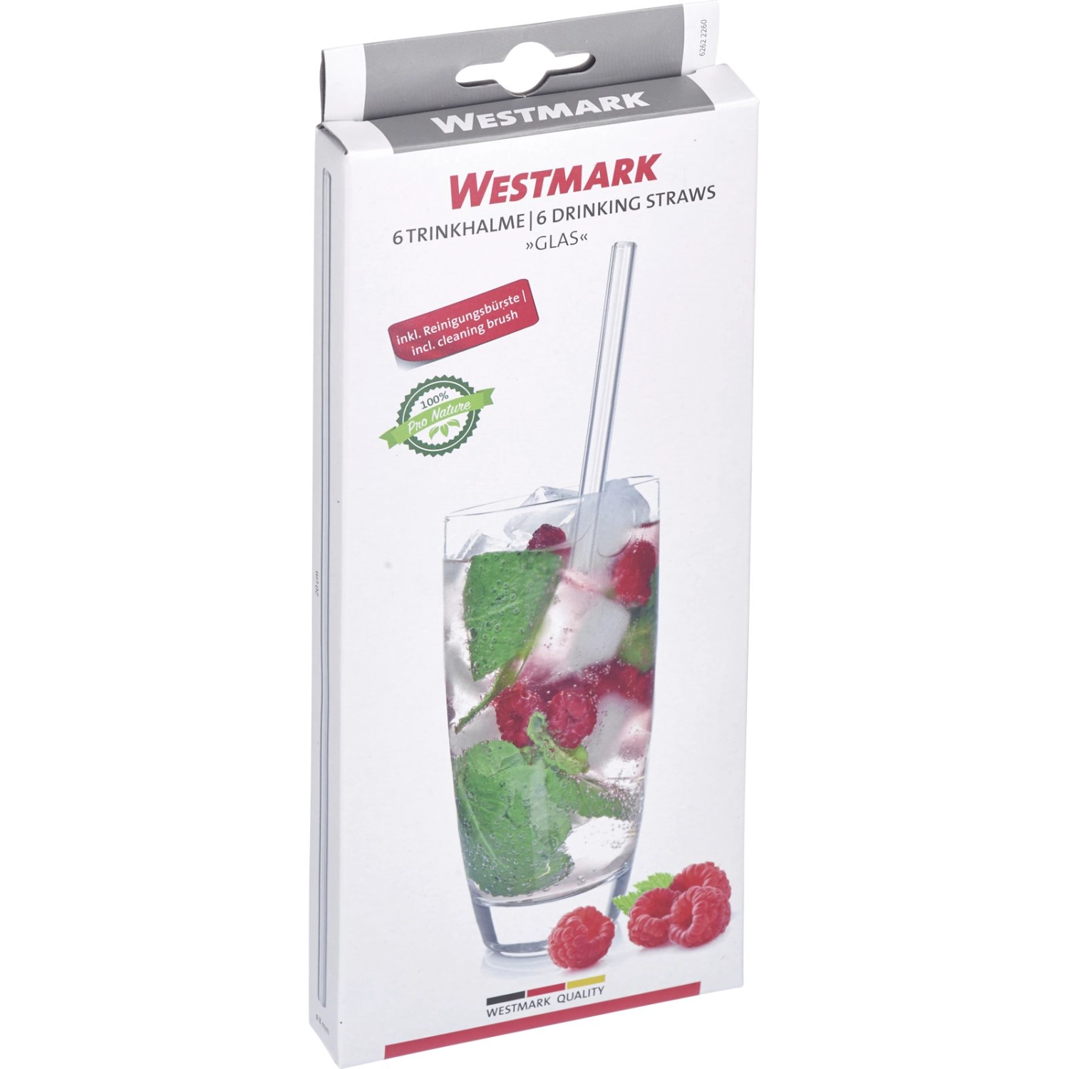 6 Trinkhalme und Reinigungsbürstchen