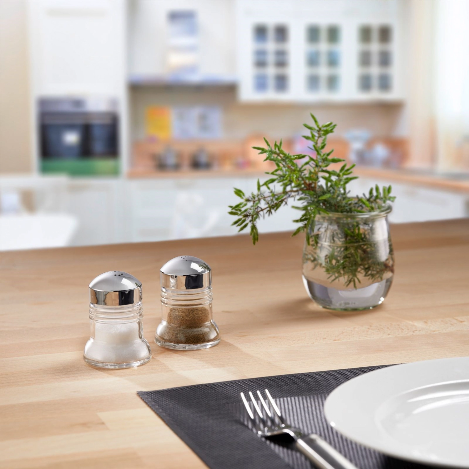 Présentoir 12 pcs. salière paris-chrome