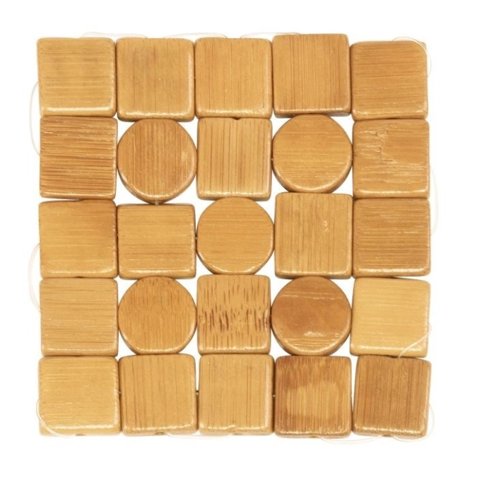 Set de 4 dessous de verre mosaïque en bambou