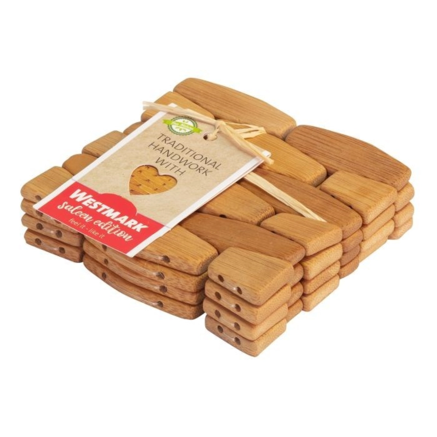 Set de 4 dessous de verre trapèze en bambou