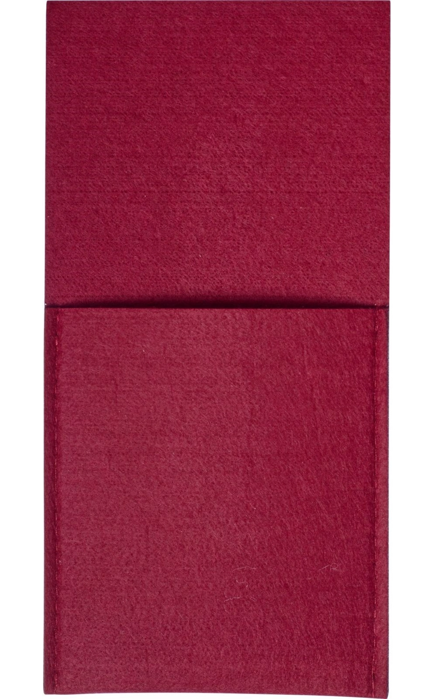 Set de 4 pochettes à couverts cozy, rouge, polyester