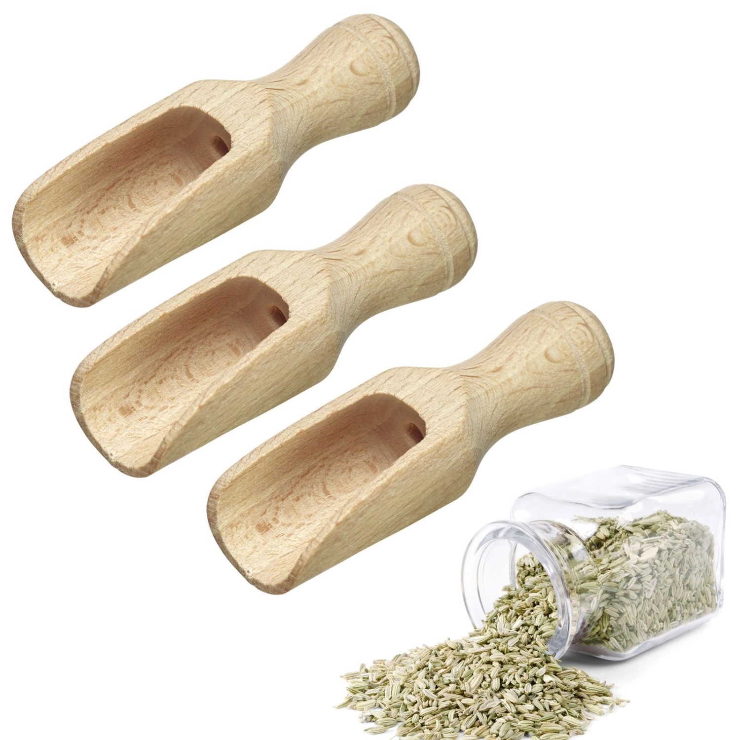 3er Set Mini Gewürzschaufeln
