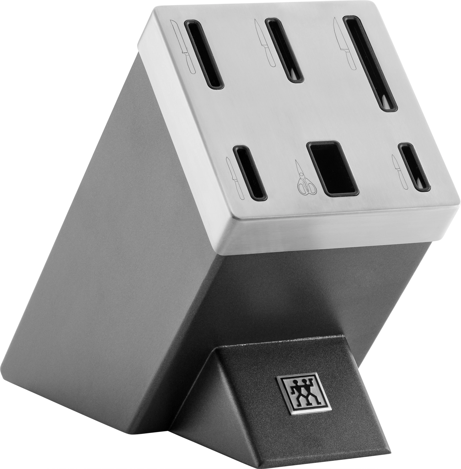 7tlg. All Star selbstschärfender Messerblock chromsilber