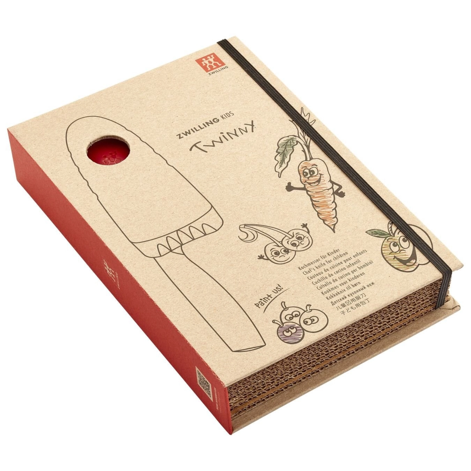 Zwilling twinny couteau de cuisine pour enfants 10cm, rouge