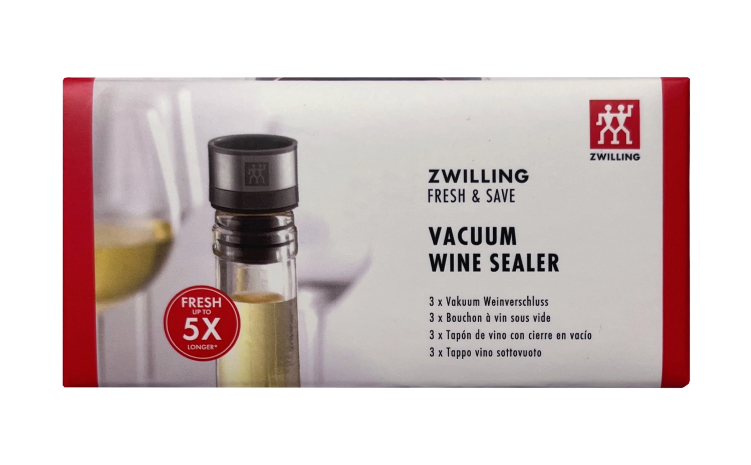 3er Set Fresh & Save Vakuum Weinverschluss