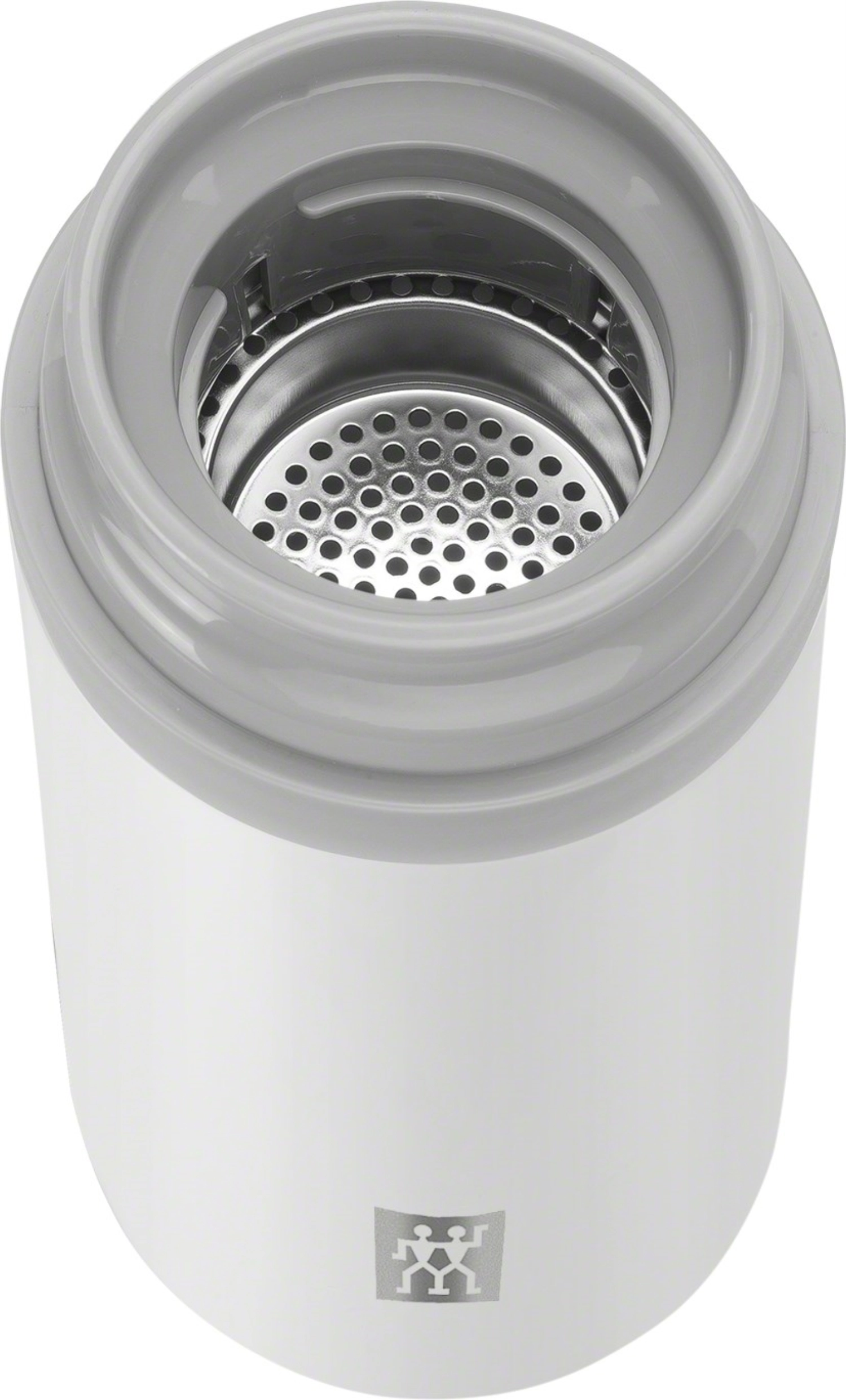 Thermo tea & fruit infuser bottle, 420 ml, argent-blanc