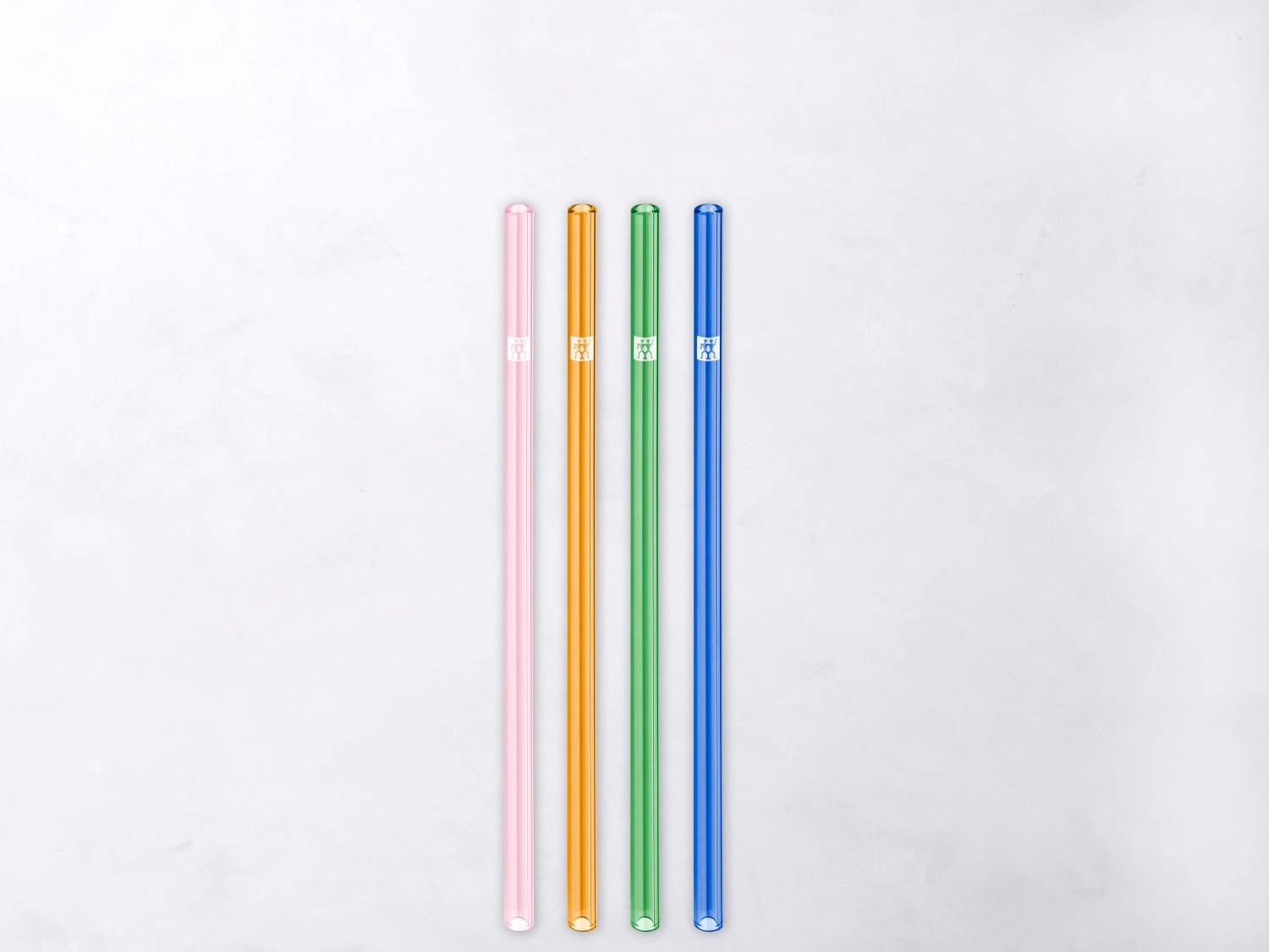 4er Set Sorrento Glas Strohhalme