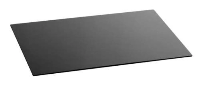 Glas-Buffetplatte, schwarz, gehärtet, 50x34x0.4cm