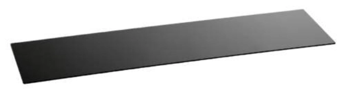 Glas-Buffetplatte, schwarz, gehärtet, 80x21x0.4cm