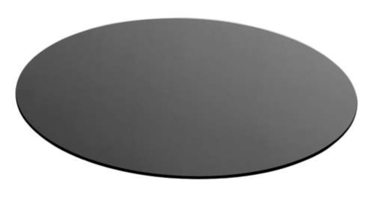 Glas-Platzteller, schwarz, gehärtet, D33cm