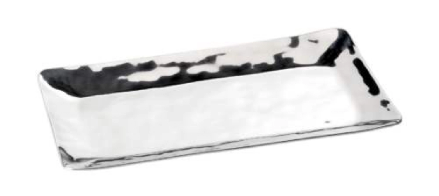 Porte-cuillères, acier inoxydable, martelé, 18x10cm