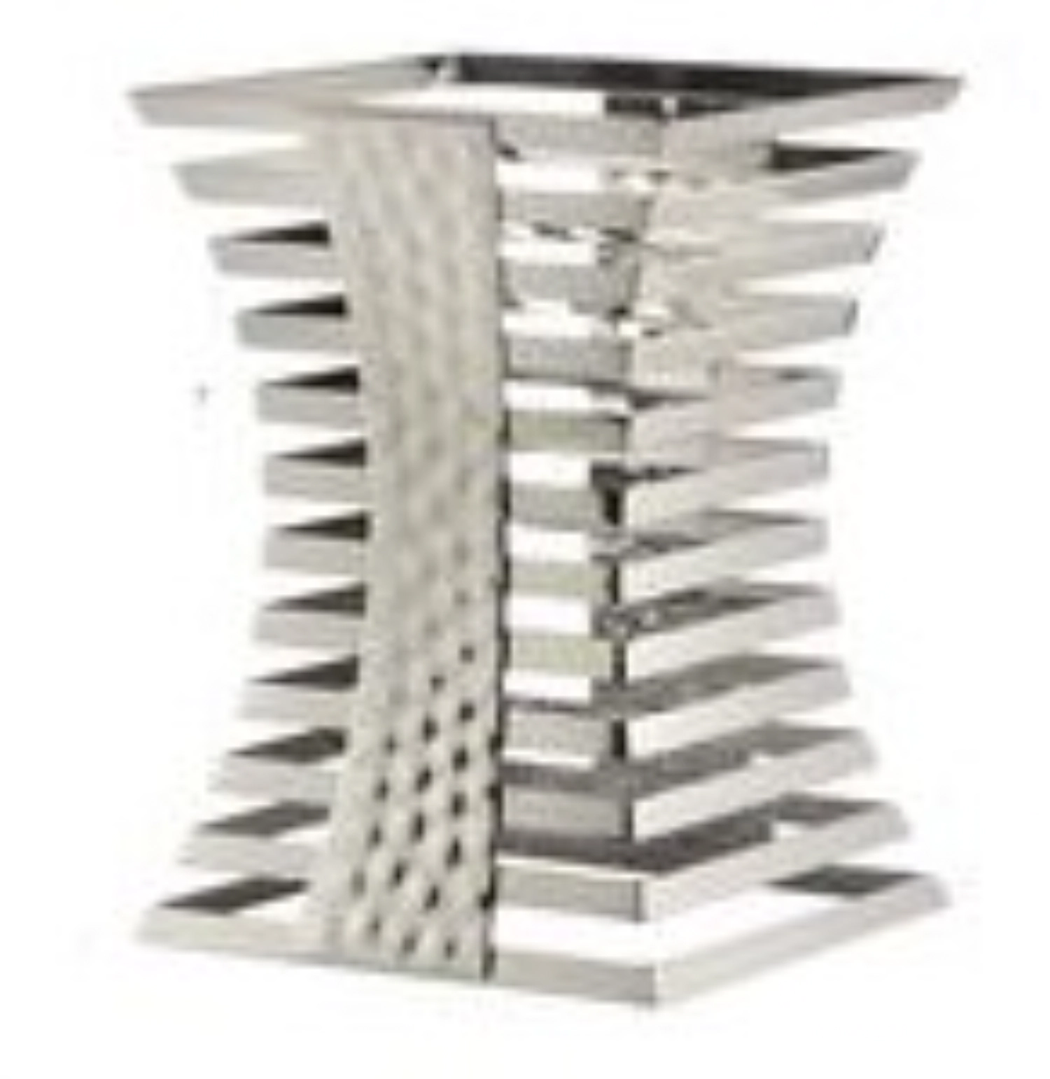 SKYLINE Présentoir à buffet inox, poli miroir, 25x25x34.5cm