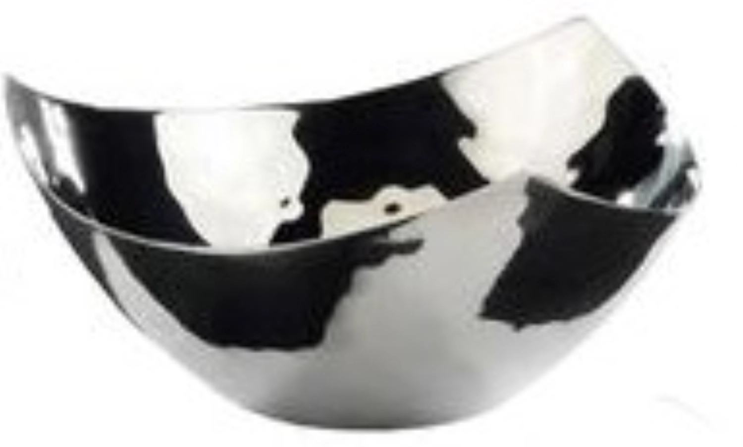 Bol triangulaire, acier inoxydable, martelé, D22cm, H10.5cm,